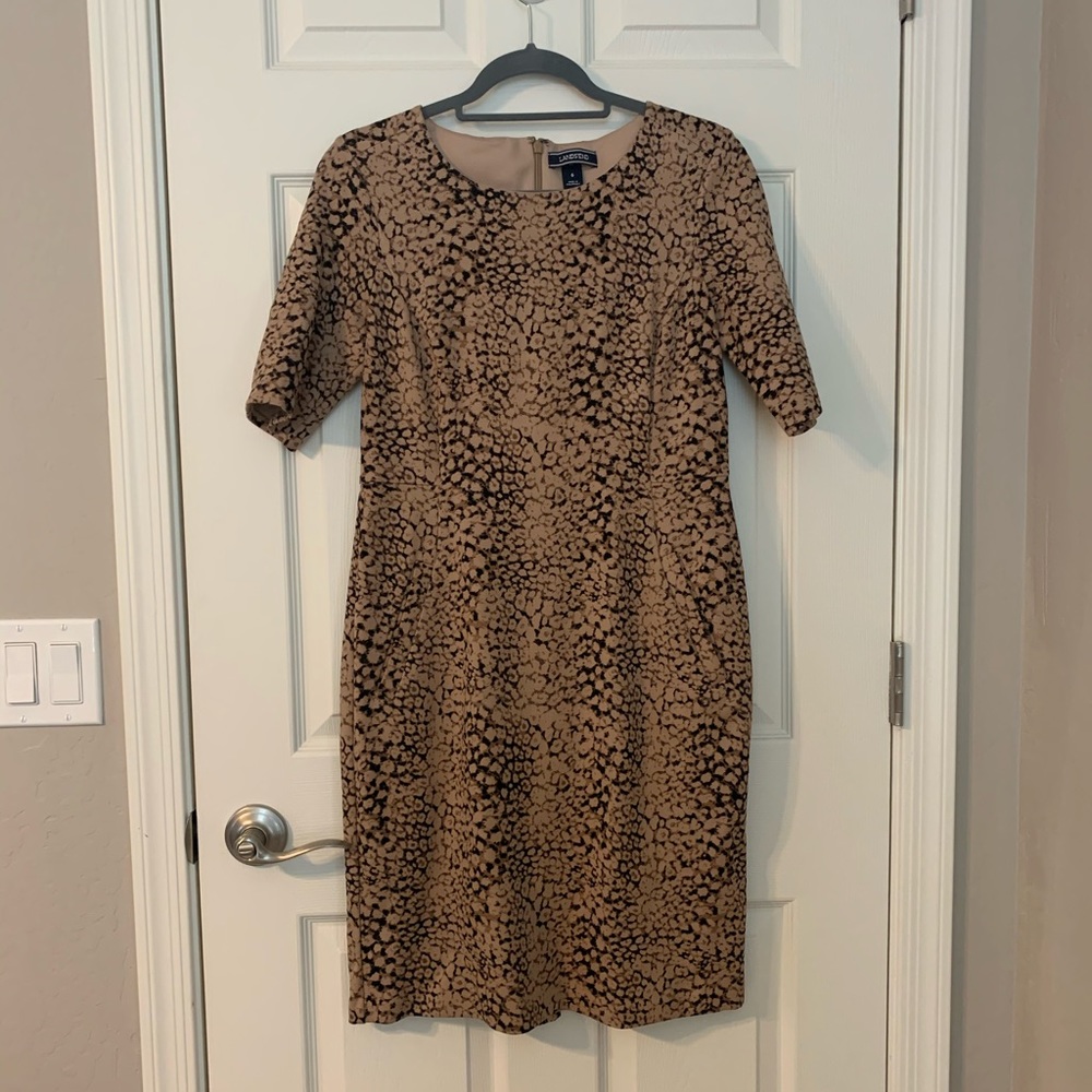 SZ 6 Lands End Ponte Knit Dress with pockets